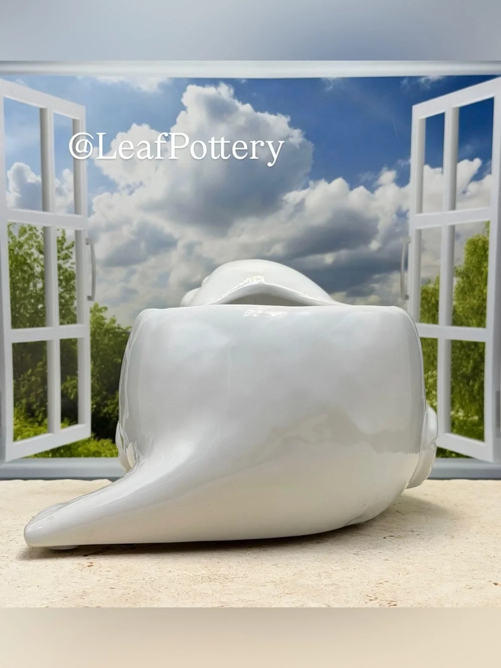 Ceramic Seal Planter with Drainage Hole • Cute Animal Flower Pot